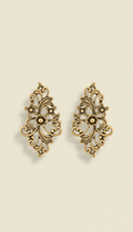 Parure dorée motif floral